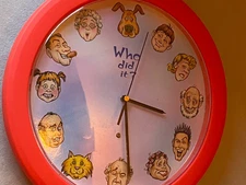 Novelty Wall Clock "Fart Clock" - Who Did It? Tested Works Novelty Gag Gift