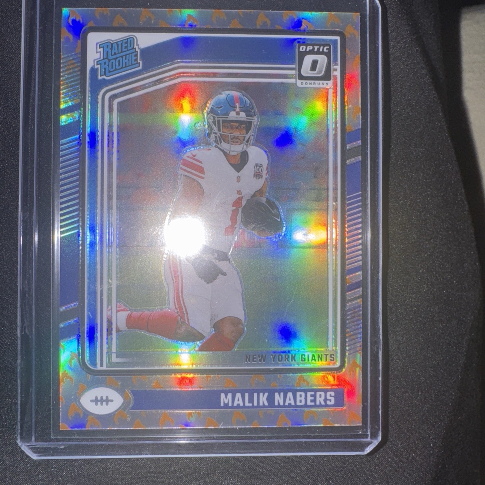 2024 Panini Donruss Optic - Rated Rookie Malik Nabers #271 Fire Prizm (RC)