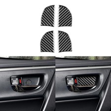Real Premium Carbon Fiber Car Inner Door Panel Door Bowl Anti-Collision Cover...