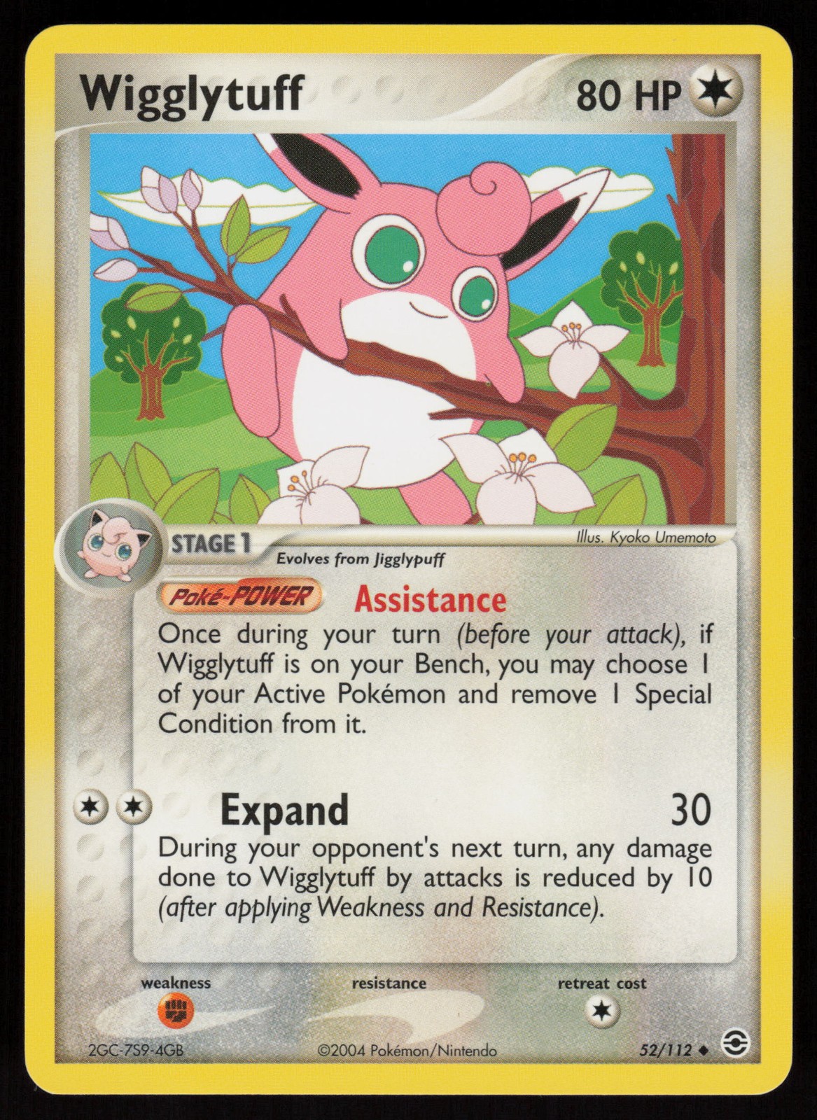 Wigglytuff FireRed & LeafGreen Uncommon 52/112 NM