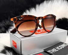 Ray-Ban Erika Polarized Sunglasses RB4171 710/T5 Brown/Light Havana 54mm