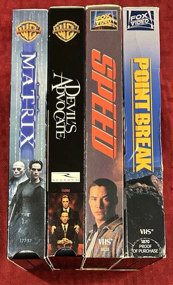 Keanu Reeves VHS 4 Movie Lot The Matrix Devils Advocate Speed And Point Break - Image 2 of 4