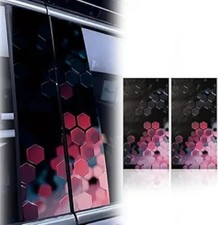 Honeycomb Car B-Pillar Sticker Decal, 2PCS HD Printed Wate Color: Honeycomb-06