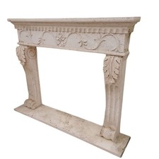 Cornice di per Camino in Travertino marmo cm 150 caminetto classica arredo casa