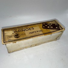 Vintage Dominoes St George Series Quality Imperial 28 Black tiles