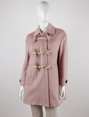 Burberry FR36 US4 Dusty Rose Pink Cashmere Duffle Coat Nova Check