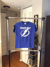 Tampa Bay Lightning Huge New Logo Blue Cotton Shirt Adult Large 42-44