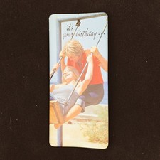 Classic Vintage Envelope Size Birthday Card 9-1/4" x 4" Made In USA Norcross