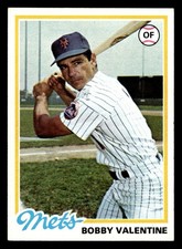1978 Topps #712 Bobby Valentine Near Mint Mets