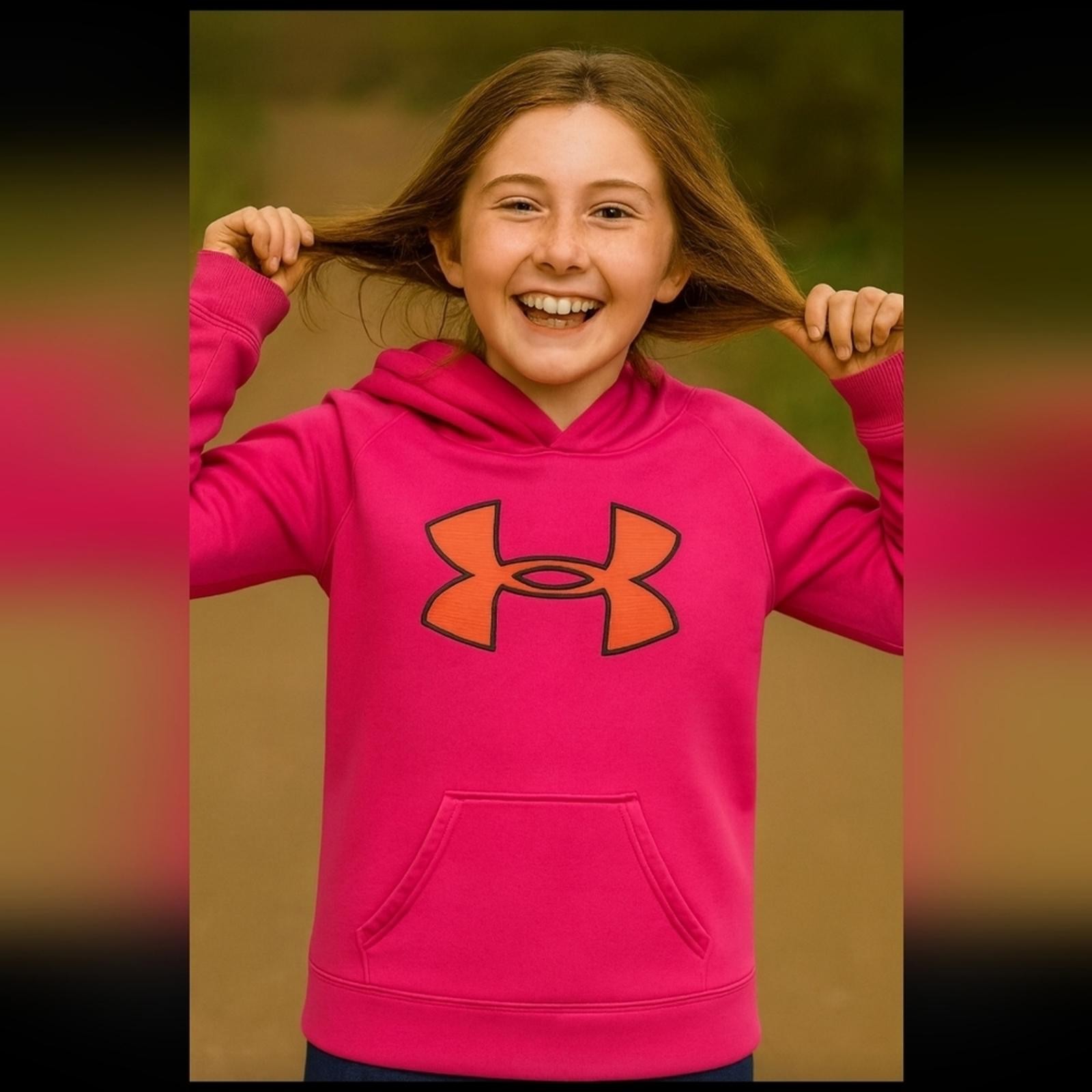 Under Armour Girls Youth Medium Pink Hoodie NWOT