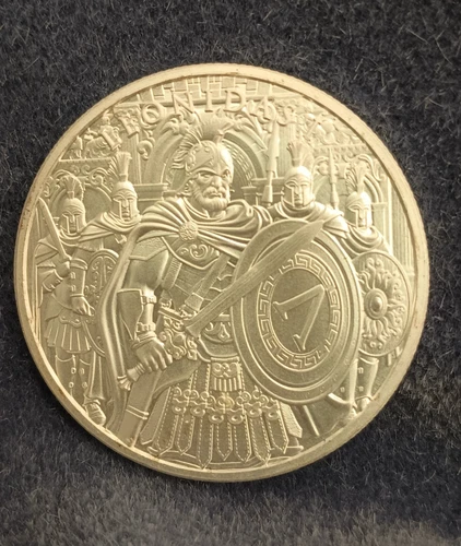 LEGENDARY WARRIORS - LEONIDAS - 1 Troy Ounce .999 Fine Silver Round.  NICE!