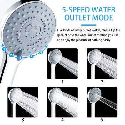 Badezimmer Sprayer Dusche Jetting Duschkopf Wasser Sparen Handheld Einstellbar 5