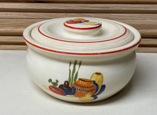 Homer Laughlin Kitchen Kraft MEXICANA Individual Covered Casserole 4 1/2" D