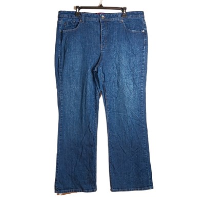Gloria Vanderbilt Bootcut Jeans Womens 20W Dark Wash High Rise Stretch Denim