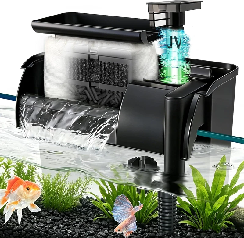 Hang on Back Aquarium Filter 344GPH 40-150 Gallon