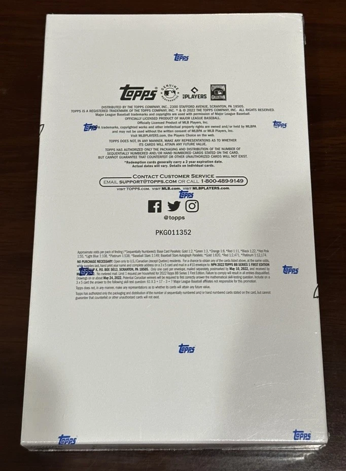 2022 Topps Baseball Series 1 1st Edition Factory Sealed Hobby Box Raleigh Witt - Image 2 of 2