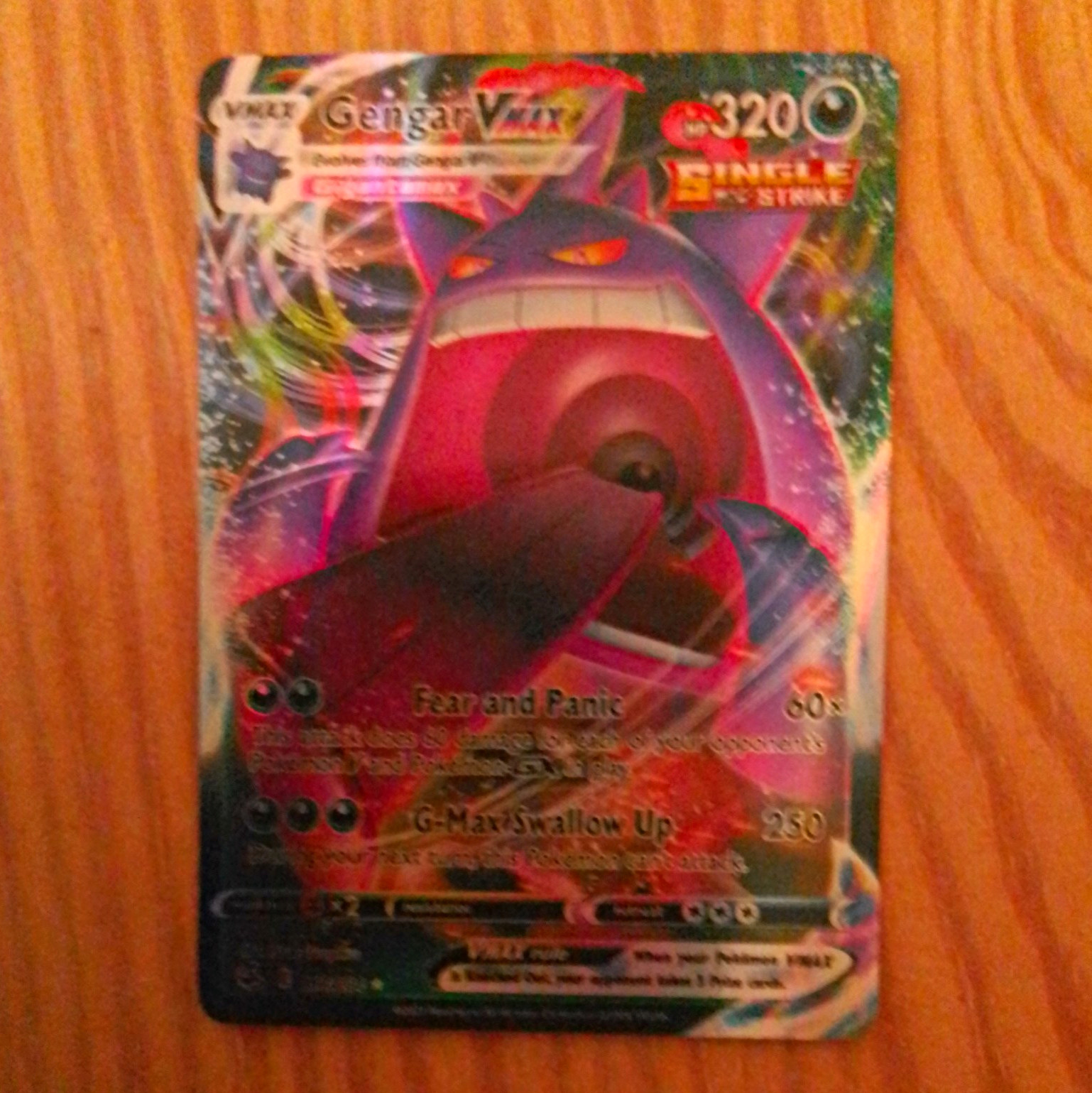 Gengar VMAX Single Strike Holo Fusion Strike English 157/264 320HP