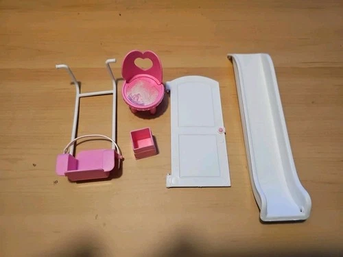 Vintage Barbie 1998 Mattel Kelly's Pop Up Playhouse Set Pieces