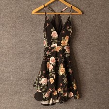 Emerald Sundae Lace Back Fit Flare Rose Midi Dress Women Junior Medium Waist 21