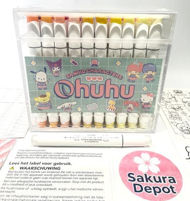 Sanrio x Ohuhu Markers 80 Colors Brush & Fine Dual Tip Pastel Art Sketch Pen JP