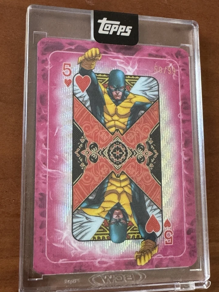 2025 Topps Marvel Mint H-5 ANGEL Gambit's Deck Playing Card /99 Encased - Image 3 of 4