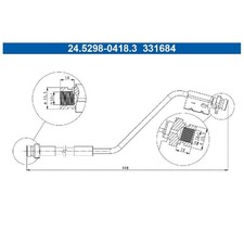 Bremsschlauch hinten links für Hyundai IX20 ...