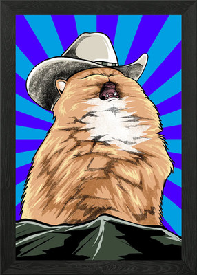 Schreiende Katze Meme gerahmtes Wandbild Poster Leinwanddruck Bild