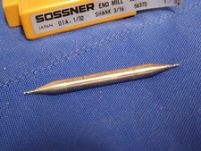 NOS New Sossner 1/32” End Mill 56370 Double End 2 Flute OSG 5637000 Made in USA
