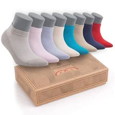 Women’s Bamboo Ankle Socks – Soft & Breathable (8 Pack)-599