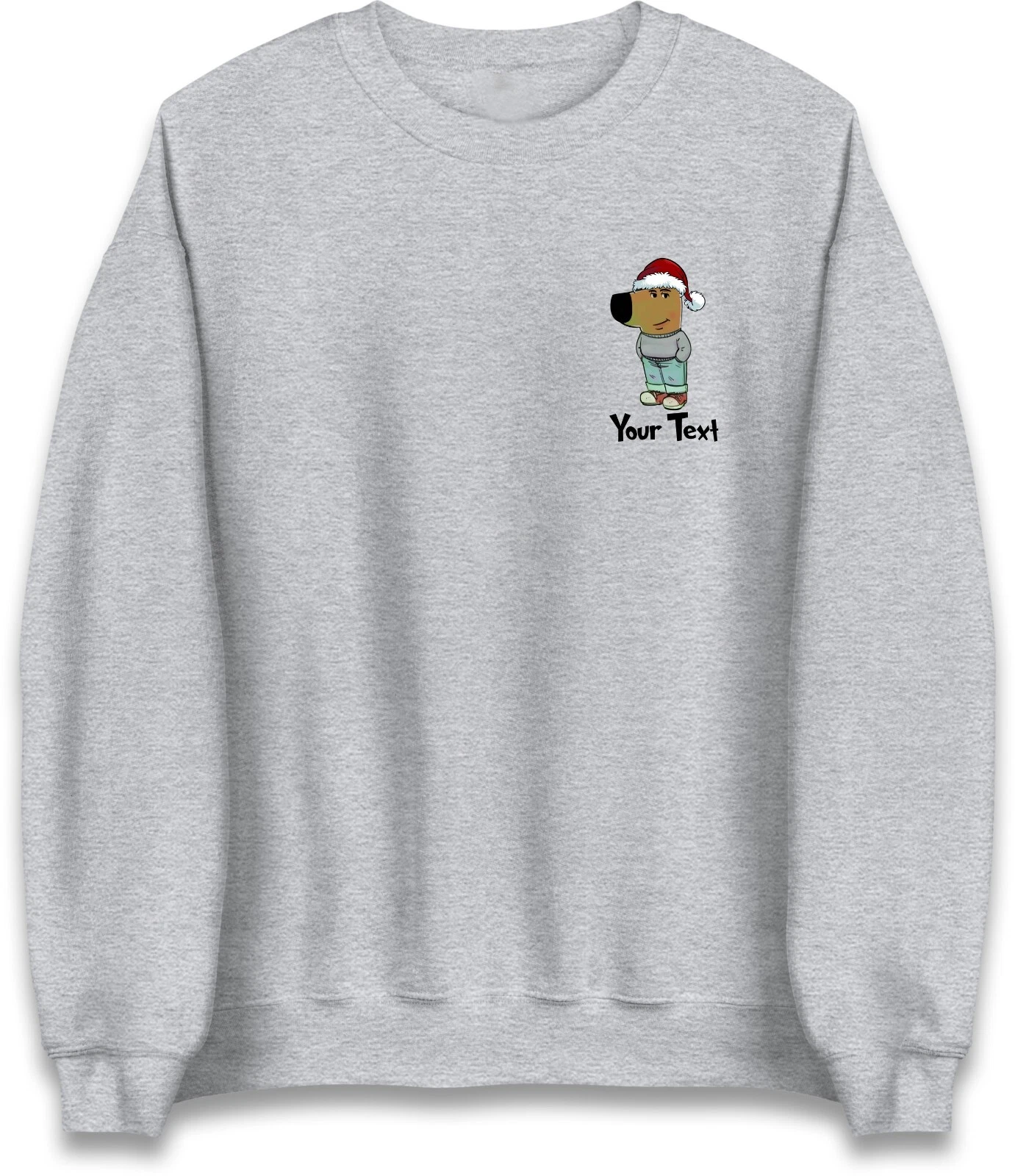 Personalized Chill Guy Christmas Left Chest Printed Sweatshirt