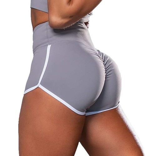 Women High Waist Yoga Shorts Butt Lift Ruched Pants Booty Leggings Fitness Gym - Picture 5 of 15