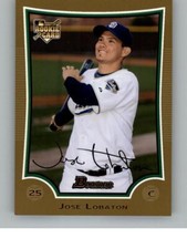 2009 Bowman Draft Picks & Prospects Jose Lobaton BDP36 San Diego Padres Gold