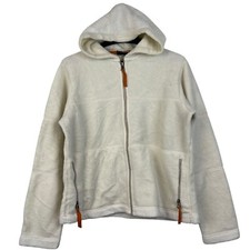 VTG Patagonia Made in USA Synchilla Womens M Arctic Fleece Hooded Jacket Cream