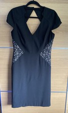 Warehouse Size 14 Black Dress Nude Lace V Neck Evening LBD bnwt £70 BC4