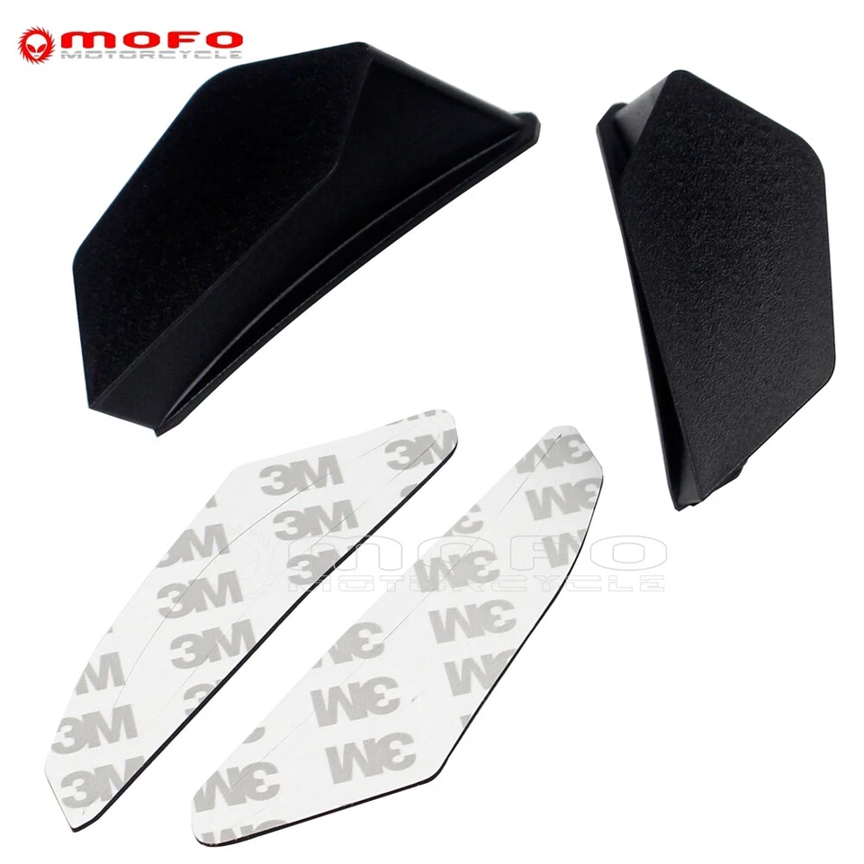 Kit de ala lateral aerodinámica aerodinámica universal para moto scooter 2 piezas para Yamaha - negro Foto 2 de 4