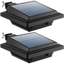 2/6Pack Solar Powered Gutter Lights 40LEDs for Fence Roof Yard Garden Wall Lamp