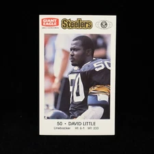 1990   David Little    Pittsburgh Steelers Giant Eagle  Kiwanis Police #50