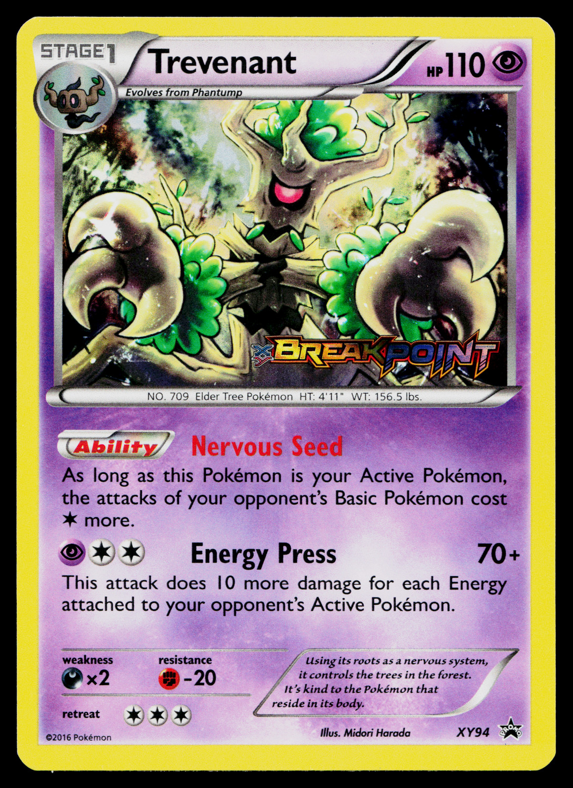 TREVENANT XY94 XY BLACK STAR PROMOS POKEMON TCG