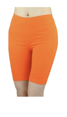 Girls, Cycling, Yoga, Active Over The Knee Shorts Size 11/13 Orange