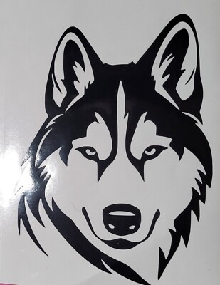 1x Wolf Husky Vinyl Aufkleber Autoaufkleber Fenster Handwerk Glas Camper Auto 5x6 Zoll
