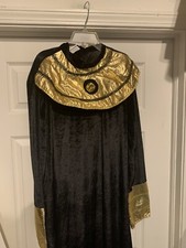Spirit Halloween Egyptian Pharaoh Costume Belt Headpiece Robe Men's Size OSFM