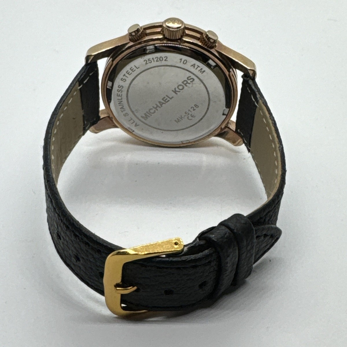 Michael Kors Runway MK5128 Women\'s Black Leather Analog Dial Quartz Watch AEA330 Michael Kors Runway Mk5128 Kors Runway Chronograph Michael  main image 4