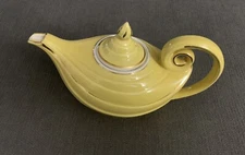 Rare Vintage Hall Art Deco Aladdins Lamp Yellow Teapot / Lid 6 Cup Excellent