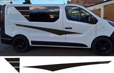 2x Side Stripes & Window Decals Compatible with Vauxhall Vivaro Camper Van  vw9