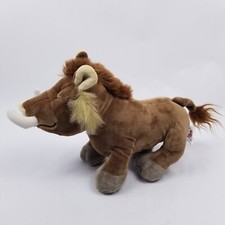 Ganz Webkinz Warthog 12" Stuffed Animal Plush Wild Pig NO Code Brown Tan Grey