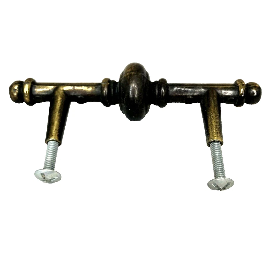 Tirador horizontal moderno vintage de latón de mediados de siglo recuperado Donnie Brasco 1978 Foto 4 de 4