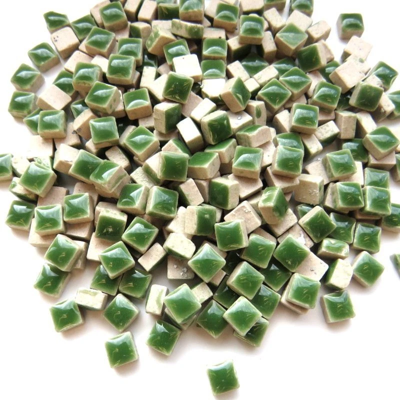 MOSAIC TRADER/THE CRAFT KIT Mosaikfliesen mini eucalyptus, glasiert, 5 x 5 x 3 mm, ca. 250 Stk., Eucalyptus