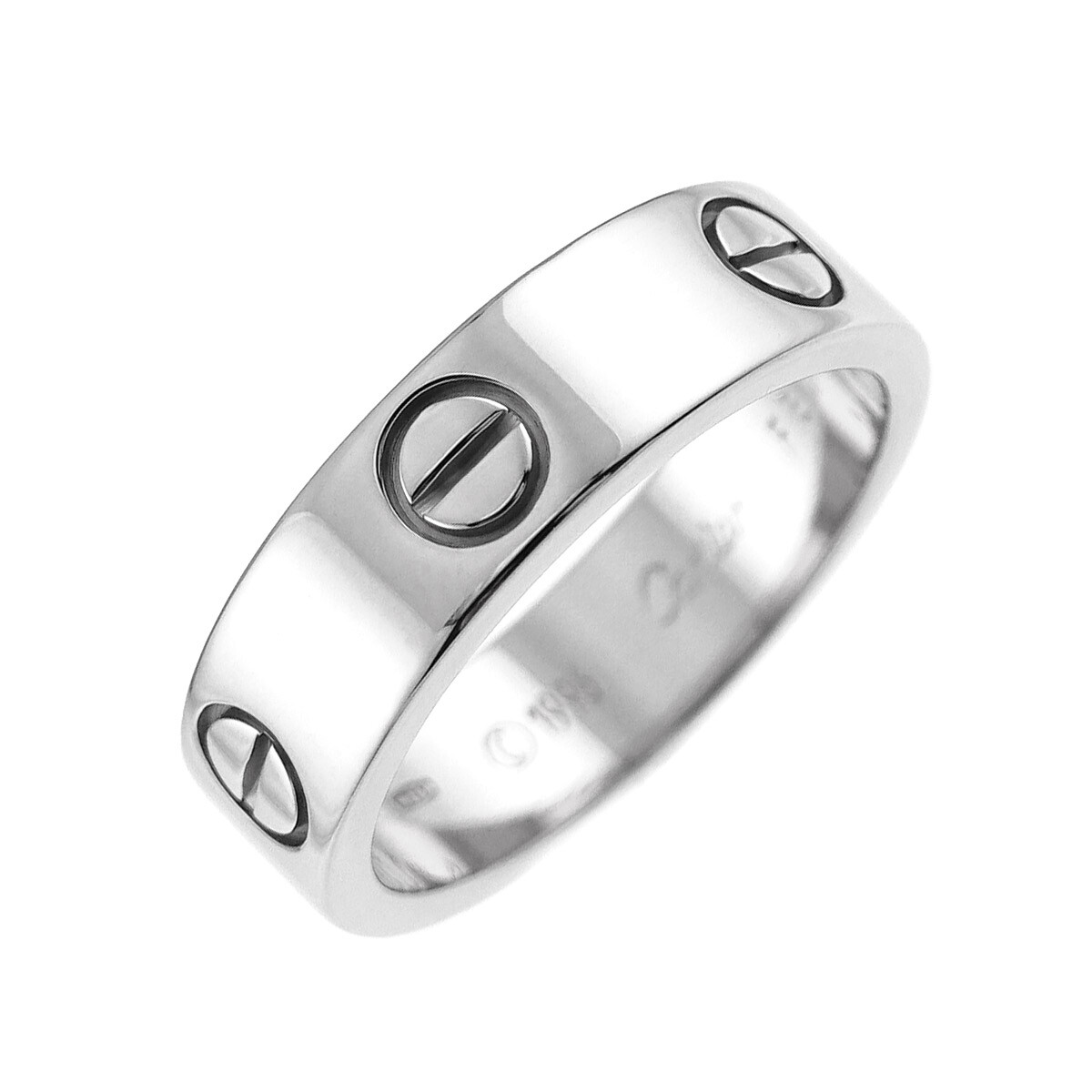 Cartier Love Ring 18K White Gold 750 size55 6.75-7.25(US) 90276163
