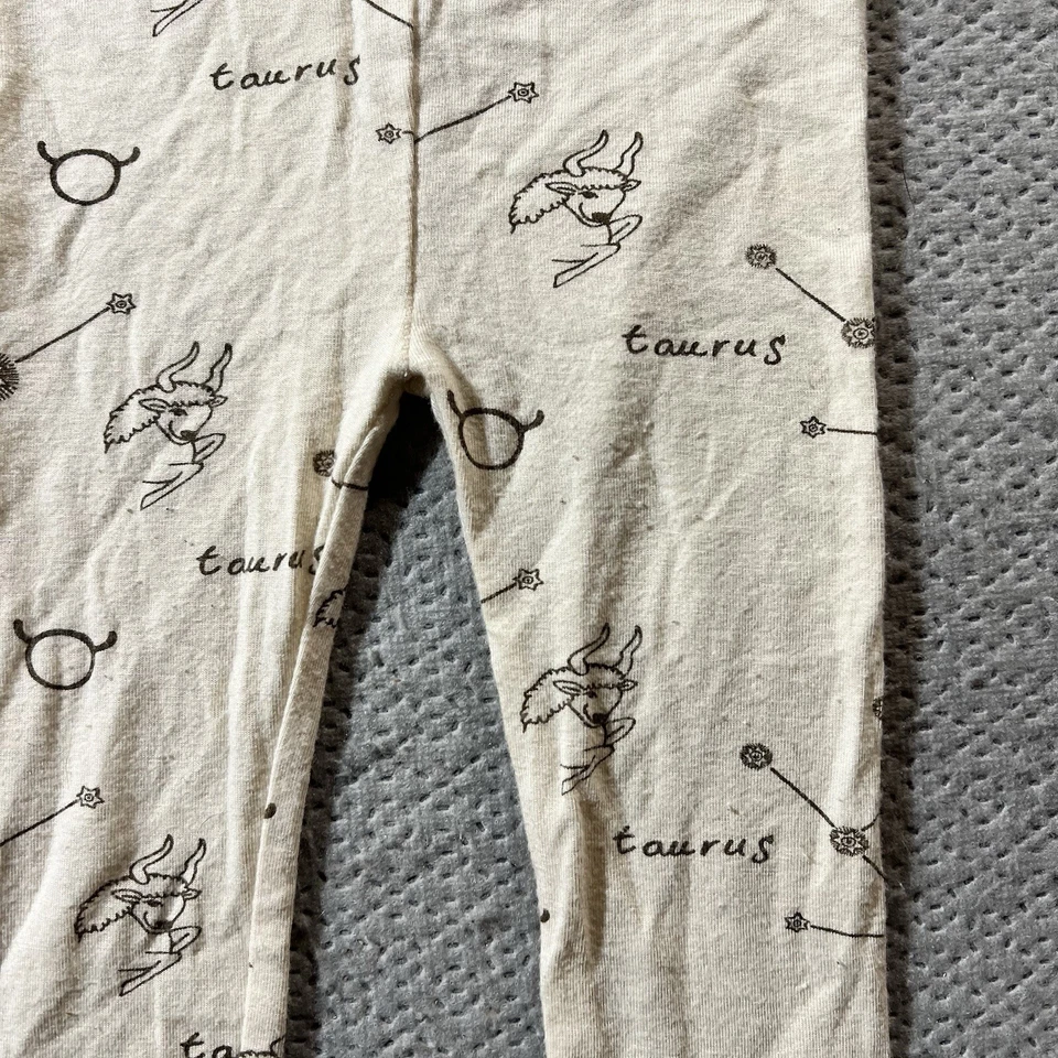 Pantalones Kate Quinn Bambú Colección Tauro Novedad Estampado Crema 6-12 Meses Usados en Excelente Condición Foto 2 de 4