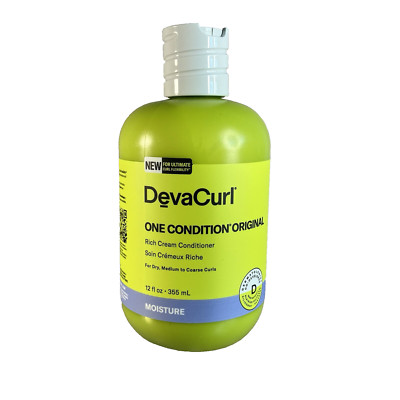 DevaCurl One Condition Original Rich Cream Conditioner Curly Hair 12oz Deva Curl